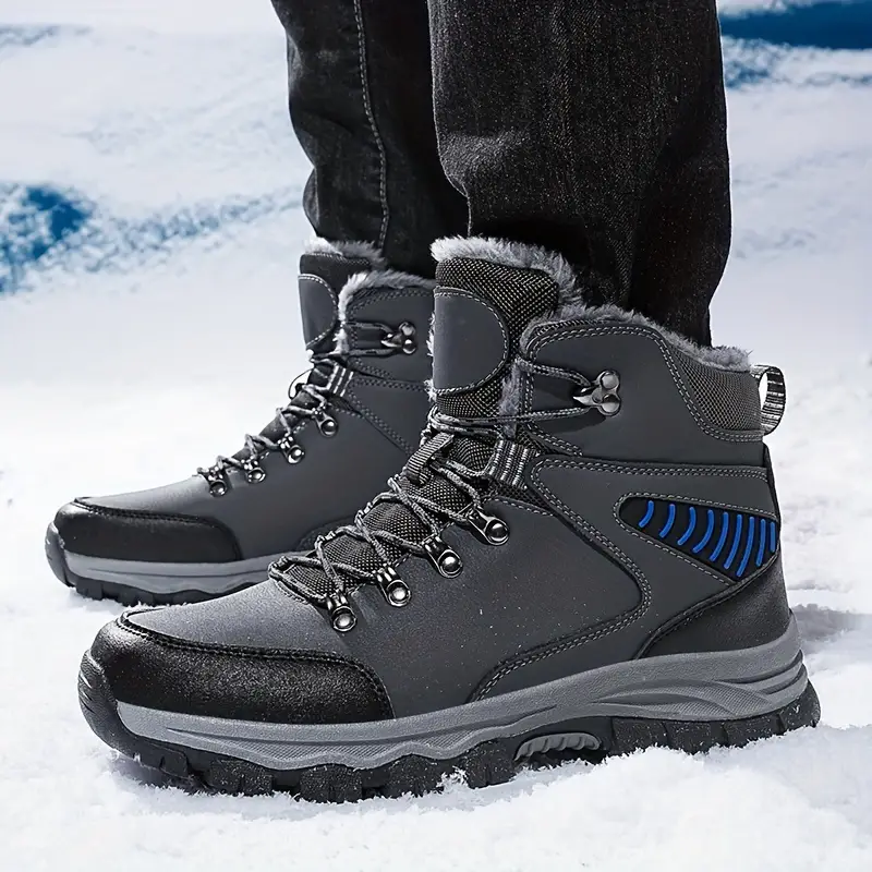 (Limited Time Event 49% OFF) Men Winter Waterproof and Cold Warm Snow Boots Orthopedic Arch Support Wide Toe Work Boots