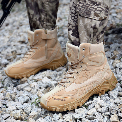 (BLACK FRIDAY SPECIAL-70%OFF)Men's  Winter Anti-Puncture Wide Toe Combat Boots Waterproof Non-Slip Orthopedic Support Work Boots