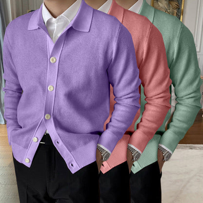 Hot Sale  50% OFFMen's Lapel Knitted Cardigan