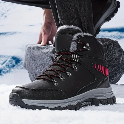 (Limited Time Event 49% OFF) Men Winter Waterproof and Cold Warm Snow Boots Orthopedic Arch Support Wide Toe Work Boots