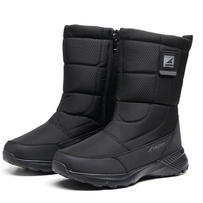 (Limited Time Sale 49%off)Unisex Snow Boots Thick Leather Platform Fur Lined Warm Mid-Calf Boots Waterproof Non-slip Winter Boots(2024Warmth upgrade)