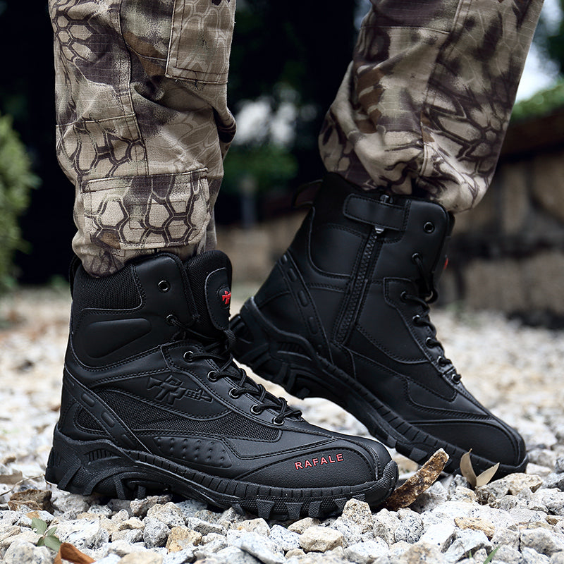 (BLACK FRIDAY SPECIAL-70%OFF)Men's  Winter Anti-Puncture Wide Toe Combat Boots Waterproof Non-Slip Orthopedic Support Work Boots