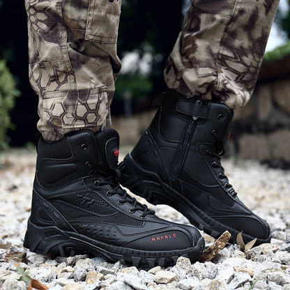 (BLACK FRIDAY SPECIAL-70%OFF)Men's  Winter Anti-Puncture Wide Toe Combat Boots Waterproof Non-Slip Orthopedic Support Work Boots