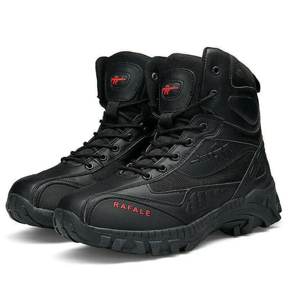 (BLACK FRIDAY SPECIAL-70%OFF)Men's  Winter Anti-Puncture Wide Toe Combat Boots Waterproof Non-Slip Orthopedic Support Work Boots