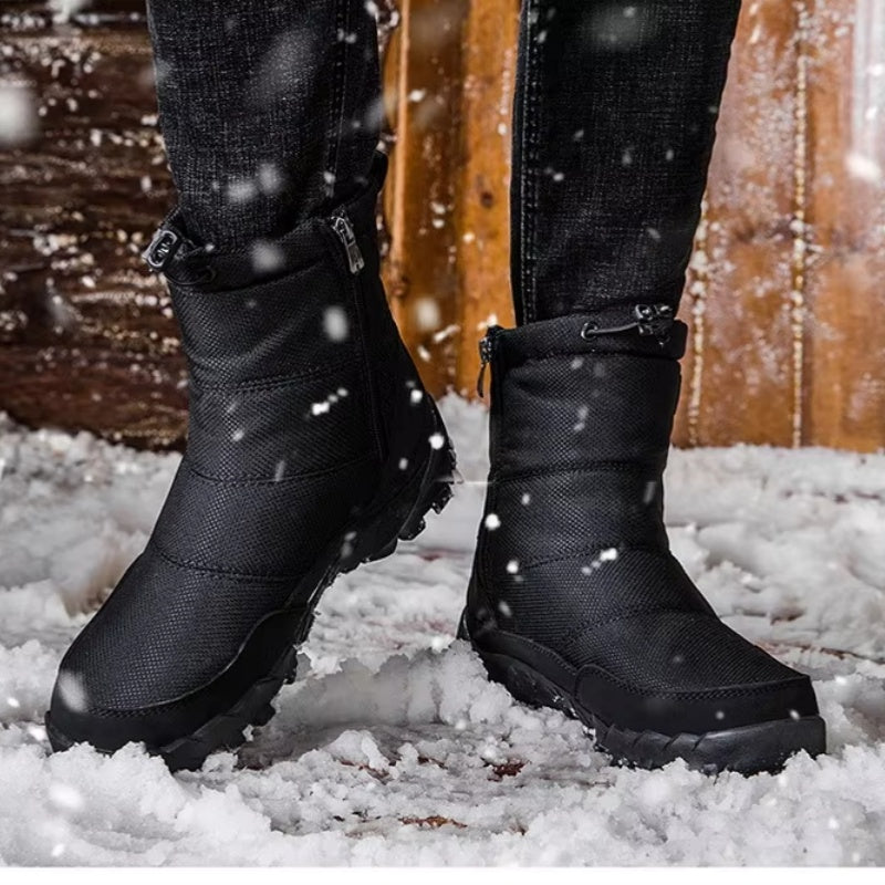 (Limited Time 70% Discount off)Men's Orthopedic Ankle Support Arch Support Snow Boots Waterproof Anti-Slip Warm&Light Hiking Boots