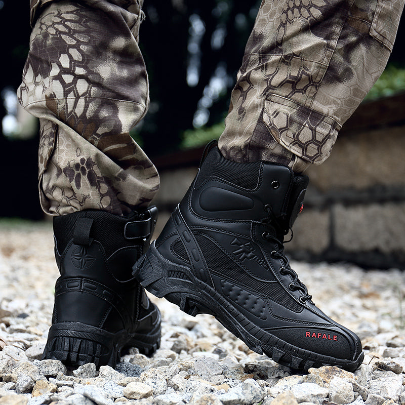 (BLACK FRIDAY SPECIAL-70%OFF)Men's  Winter Anti-Puncture Wide Toe Combat Boots Waterproof Non-Slip Orthopedic Support Work Boots