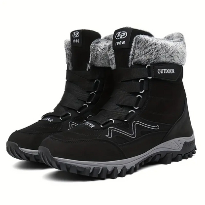 (Limited Time 49% Discount Event) Men's Orthopedic Arch Support Wide Toe Snow Boots Non-slip Waterproof Cold Warm Hiking Boots