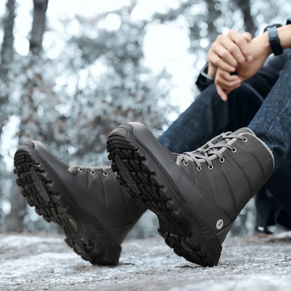 (Limited Time 70% Discount Event) Men's 2024 Winter New Ankle Support Wide Toe Snow Boots Orthopedic Arch Support Warm Anti-puncture Waterproof Non-slip Hiking Boots